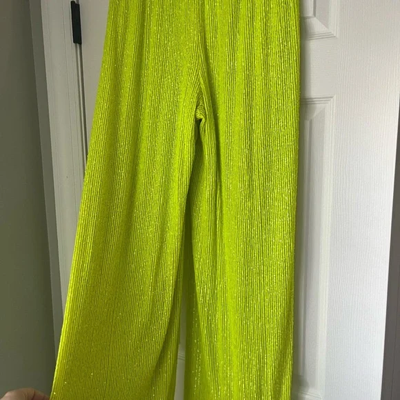 Avec les filles Anthropologie wide leg sequin pants - Picture 3 of 8